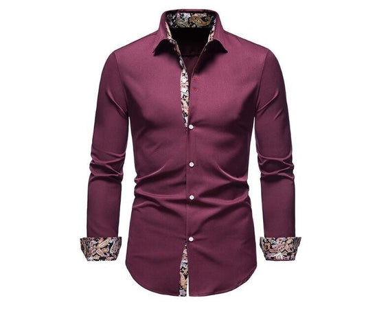 Men's Slim Fit Long Sleeve Button Up Casual Shirt